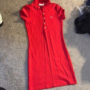Lacoste Red Polo Dress